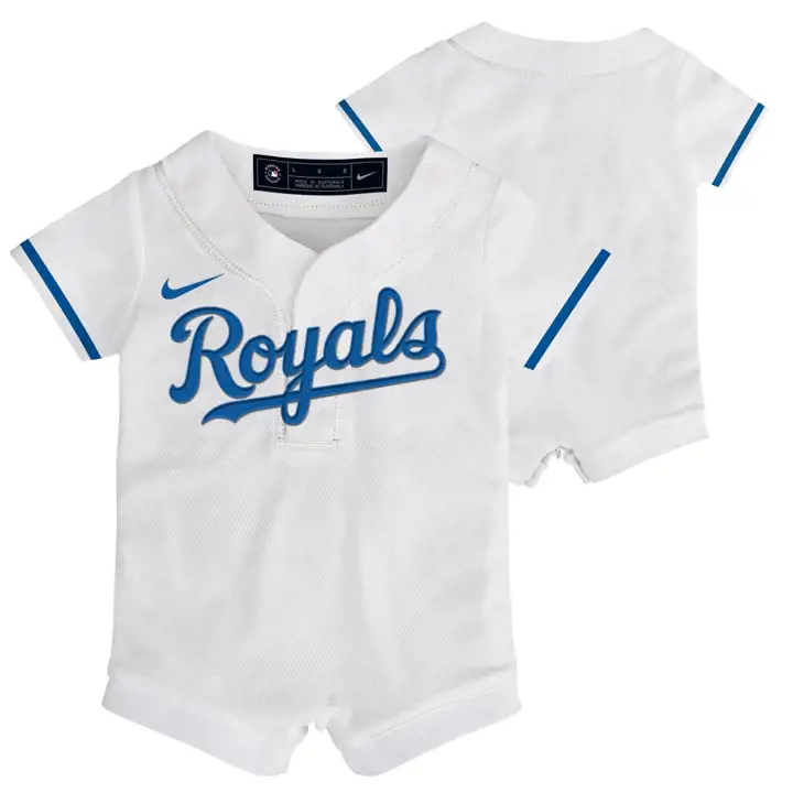 Barboteuse en jersey réplique nouveau-né MLB des Royals de Kansas City BLANC