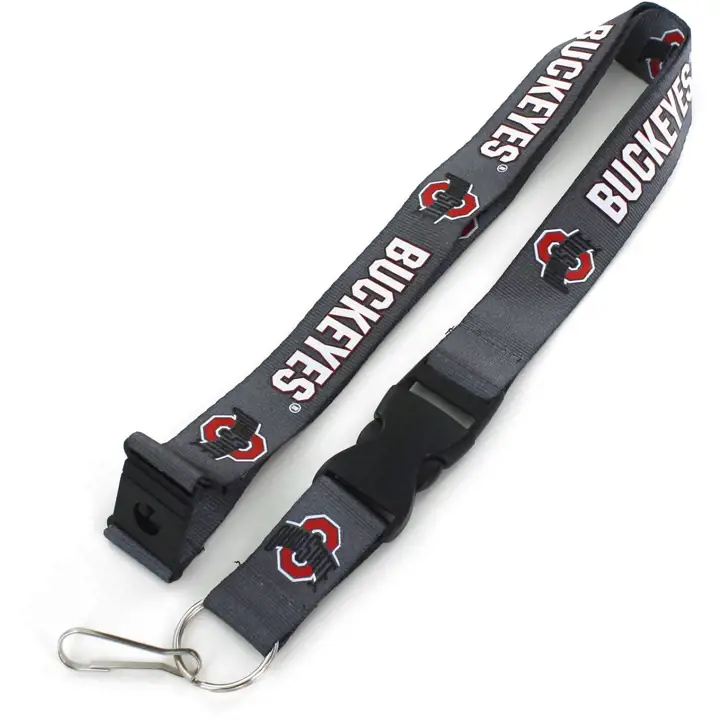Cordon porte-clés anthracite Ohio State Buckeyes