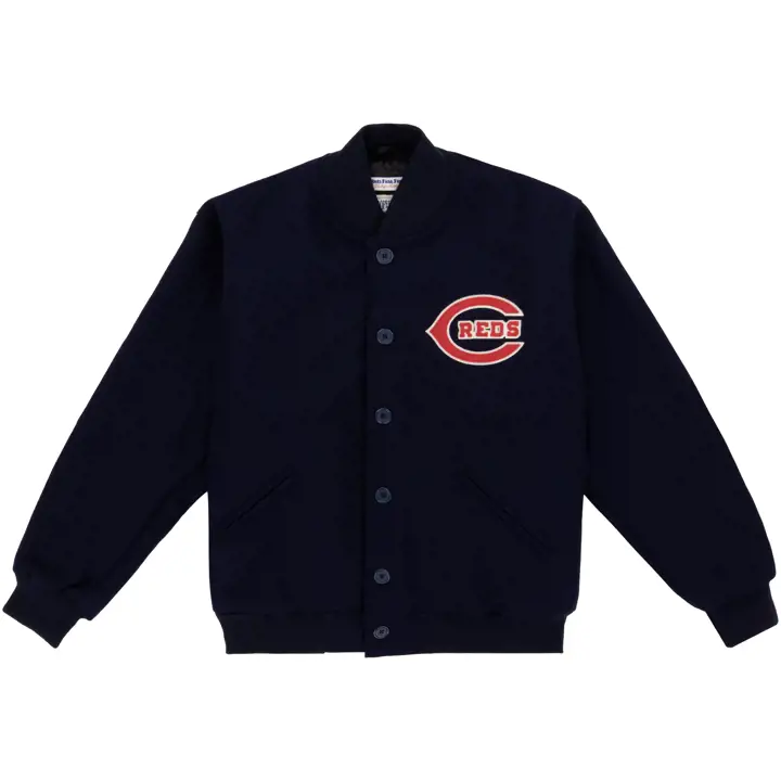 Veste authentique des Reds de Cincinnati Bleu marine/bleu marine