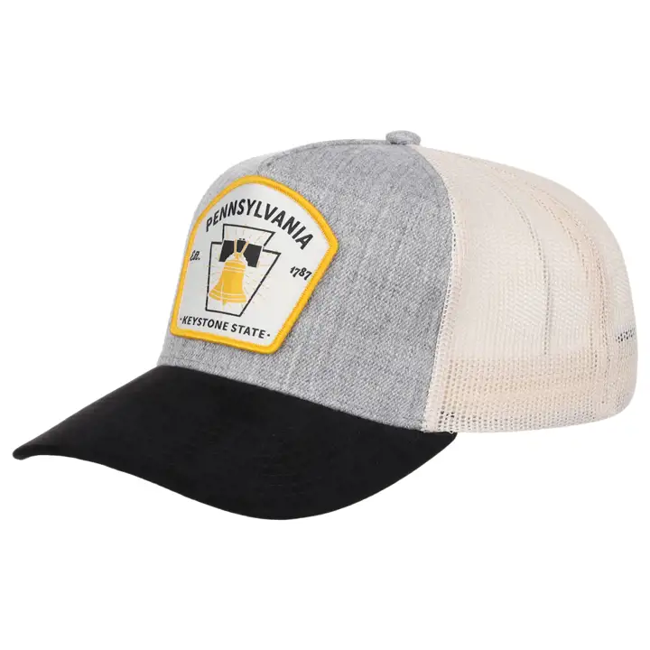 Casquette de routier bicolore Pennsylvanie GRIS/NOIR