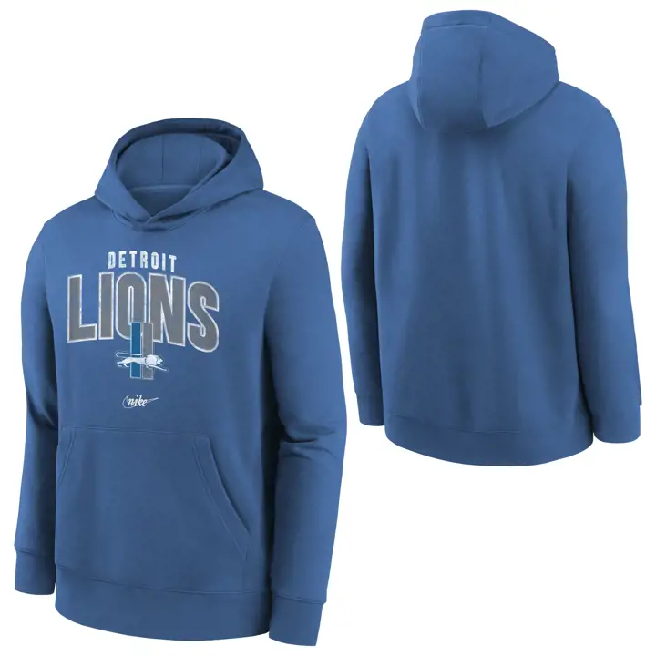Sweat à capuche bleu NFL Youth Rewind Shout Out des Lions de Detroit