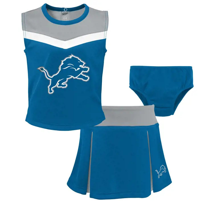 Detroit Lions NFL Ensemble de 2 pièces Pom-pom girl pour tout-petit Esprit Bleu