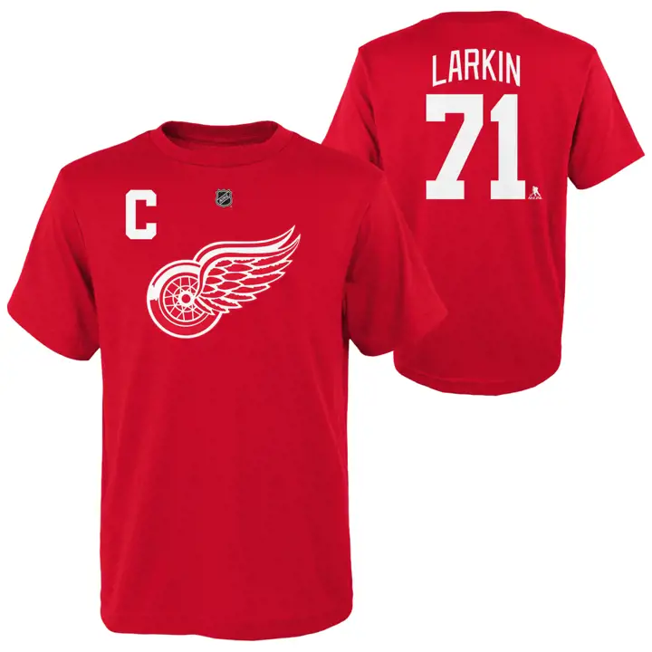 T-Shirt de joueur N&N Rouge Detroit Redwings NHL Enfant