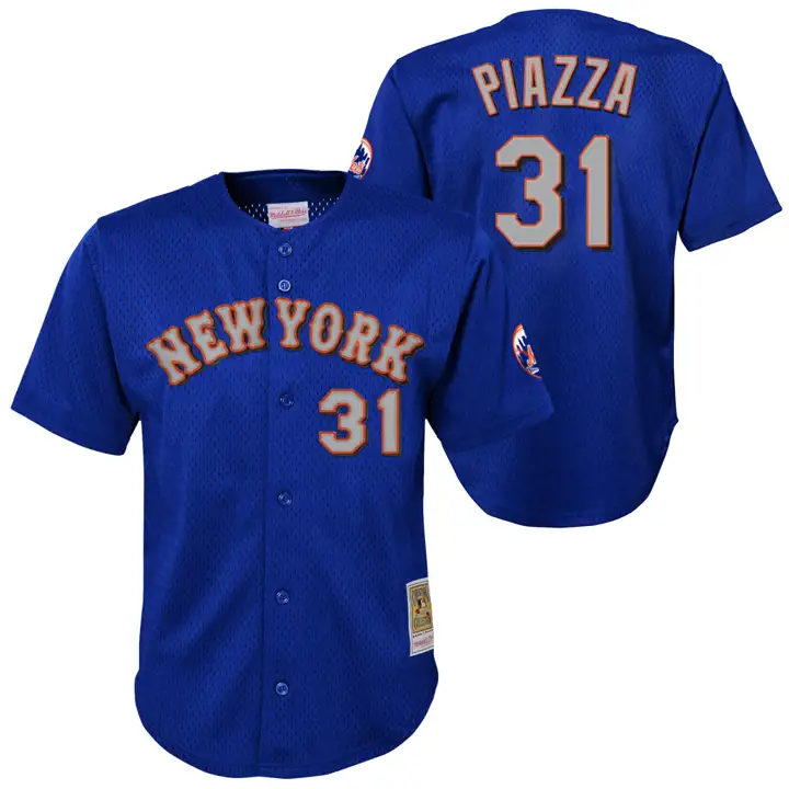 New York Mets MLB Maillot authentique BP Mesh pour jeune, M&N, Mike Piazza