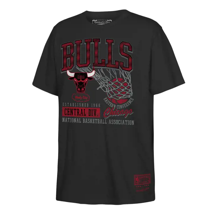 T-shirt Swoosh M&N NBA Chicago Bulls pour jeune - Noir