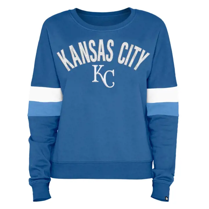 Sweat-shirt ras du cou bleu Kansas City Royals MLB pour femme