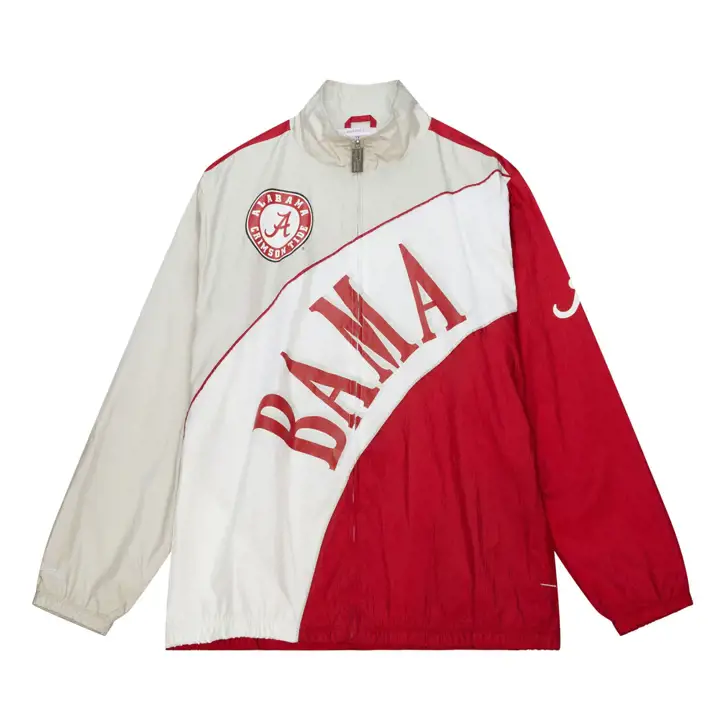 COUPE-VENT CRIMSON TIDE NCAA RÉTRO CINTRÉ DOUBLÉ ROUGE/BLANC
