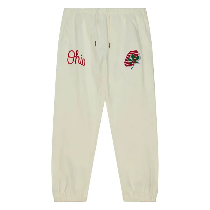 BUCKEYES NCAA CHAINSTITCH FLEECE RETRO PANTS 23 IVO