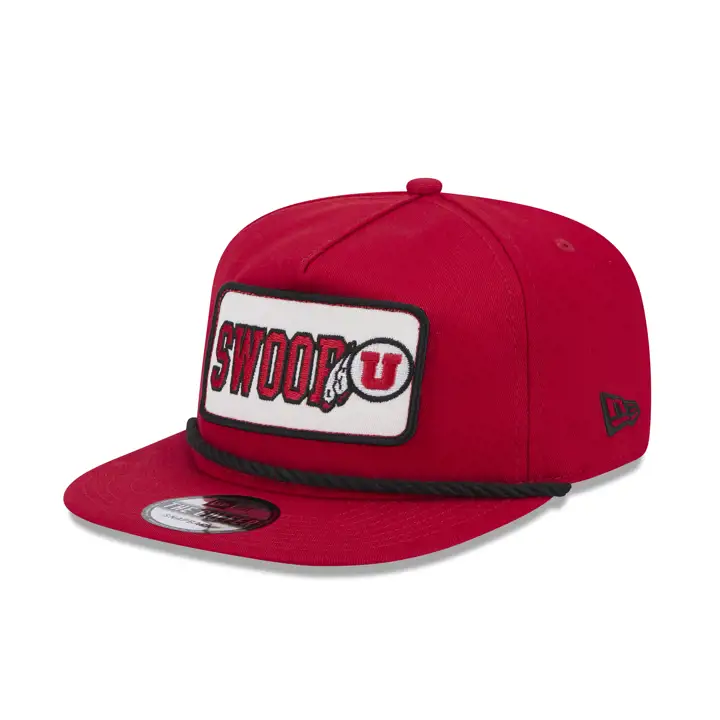 Casquette de golf rouge Utah Utes NCAA Patch Rope