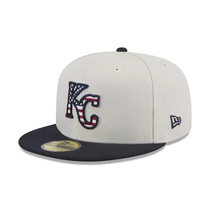 Kansas City Royals 2024 MLB 4th of July 59Fifty Pierre/BLEU MARINE