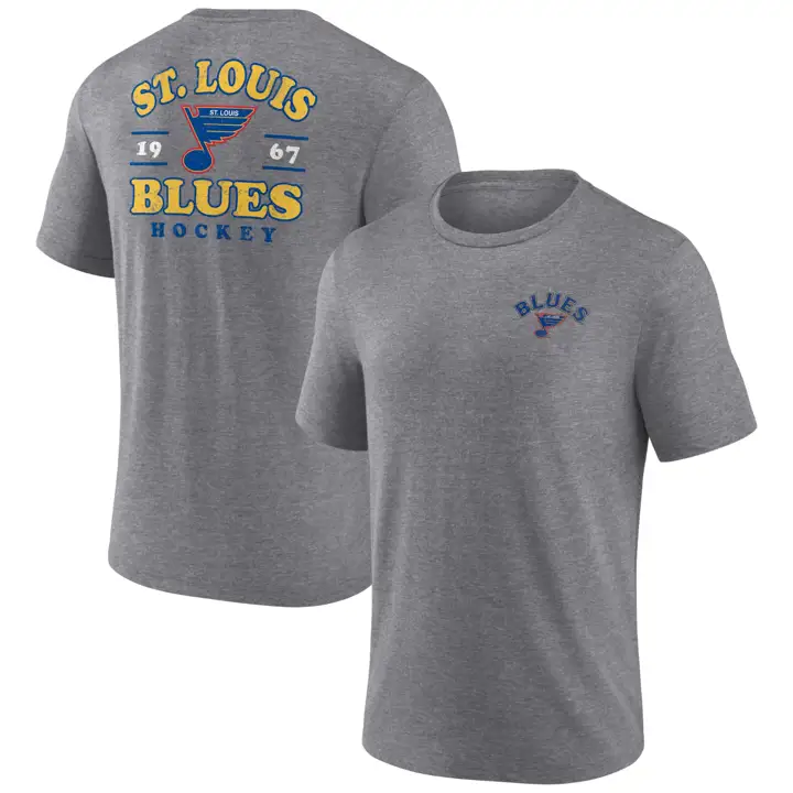T-shirt triblended vintage NHL St. Louis Blues Local GRIS