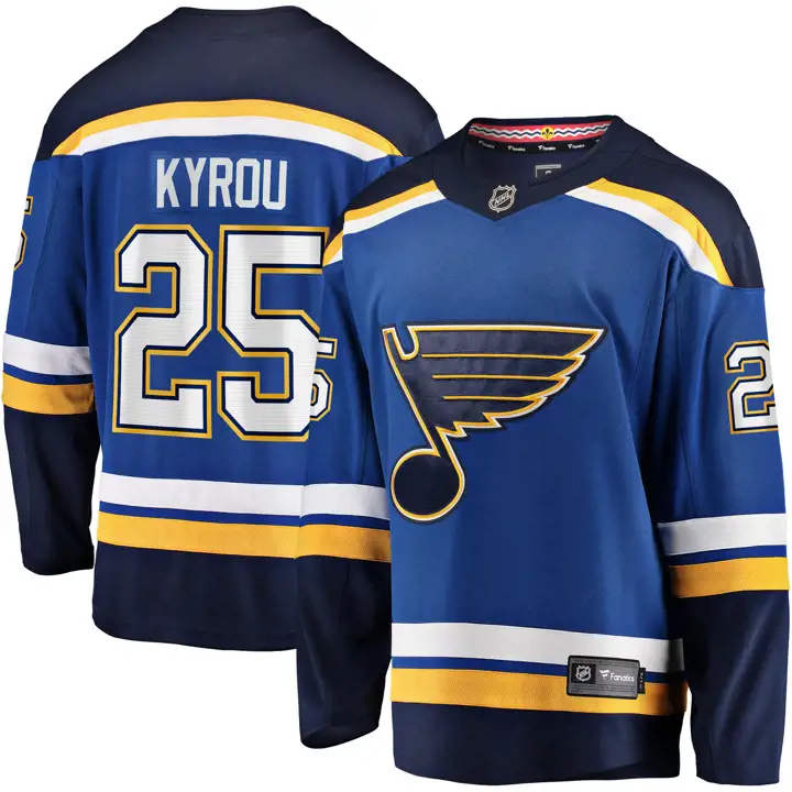 Maillot de joueur NHL Breakaway St. Louis Blues Jordan Kyrou BLU