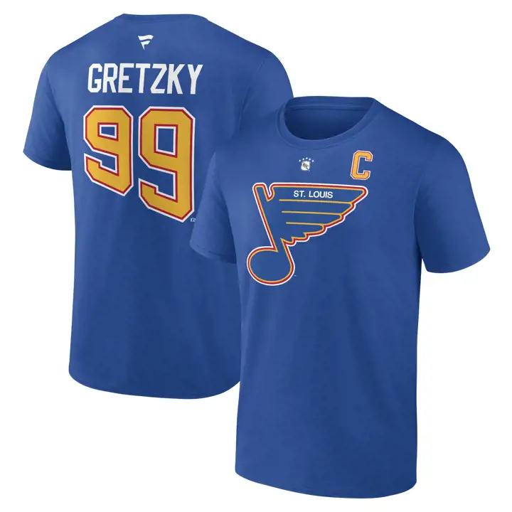 T-Shirt Authentique N&N Blues de la LNH Wayne Gretzky BLEU
