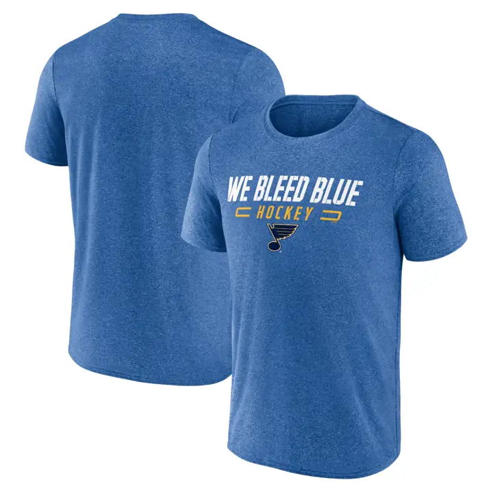 T-shirt Slogan Poly NHL St. Louis Blues Bleu