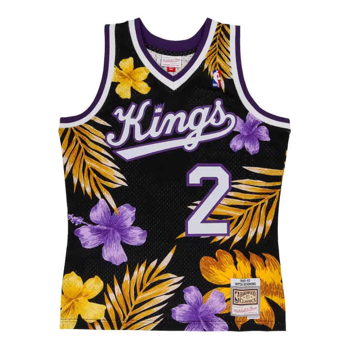 MAILLOT SWINGMAN NBA FLORAL COLLECTION SAC KINGS Mitch Richmond