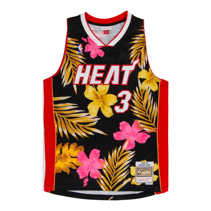 MAILLOT SWINGMAN FLEURI NBA MIAMI HEAT noir