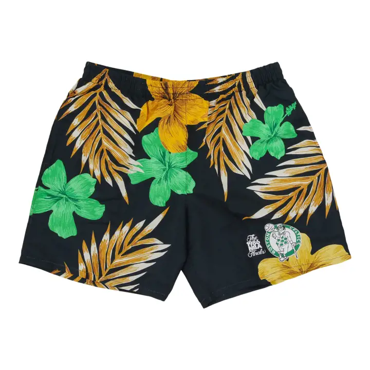 BOSTON CELTICS NBA FLORAL COLLECTION SWINGMAN SHORT BLK