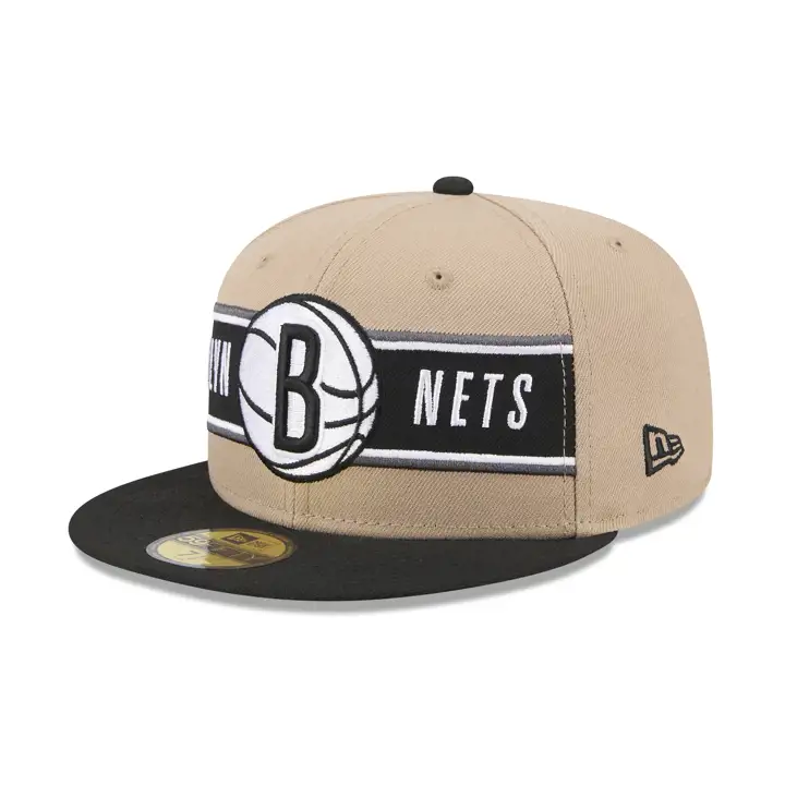 Brooklyn Nets NBA Draft 2024 59FIFTY TAN/BLK/GRY