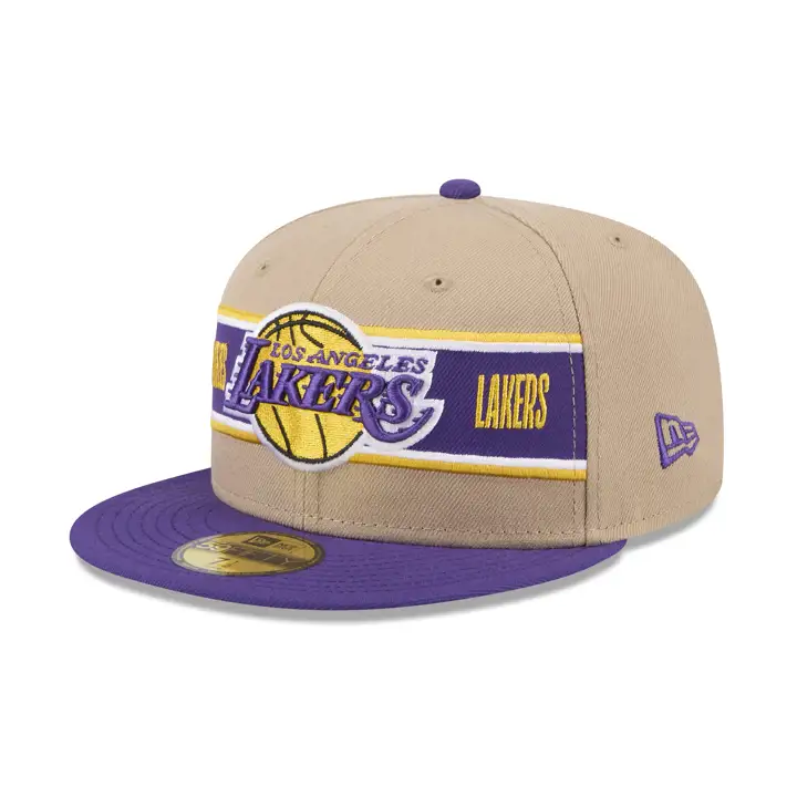 Los Angeles Lakers NBA Draft 2024 59FIFTY TAN/VIO/GRI