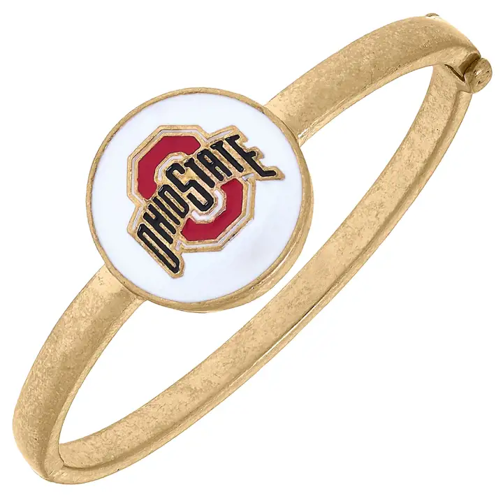 Ohio State Buckeyes Bracelet articulé émaillé RED/WHT/GL