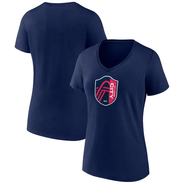 T-shirt marine à logo principal St. Louis City SC MLS pour femme