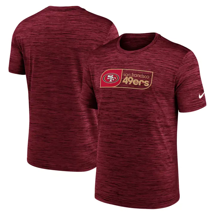 T-shirt rouge NFL Velocity des 49ers de San Francisco