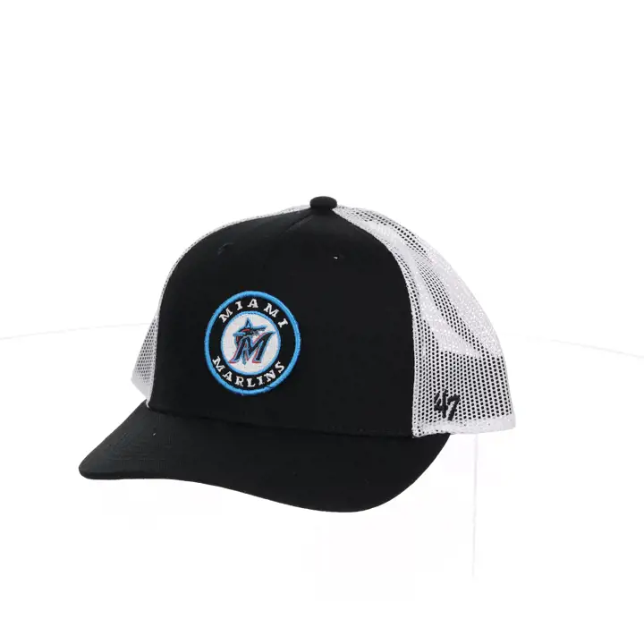 Casquette camionneur '47 MLB YTH POP UP Miami Marlins noire/blanche