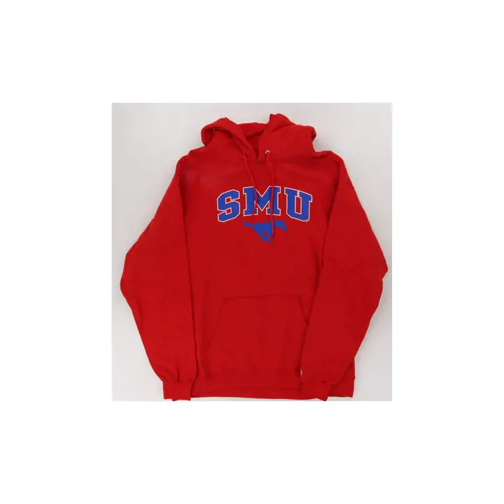 Coton Ouaté SMU Mustangs NCAA à Capuchon avec Arc et Logo Rouge