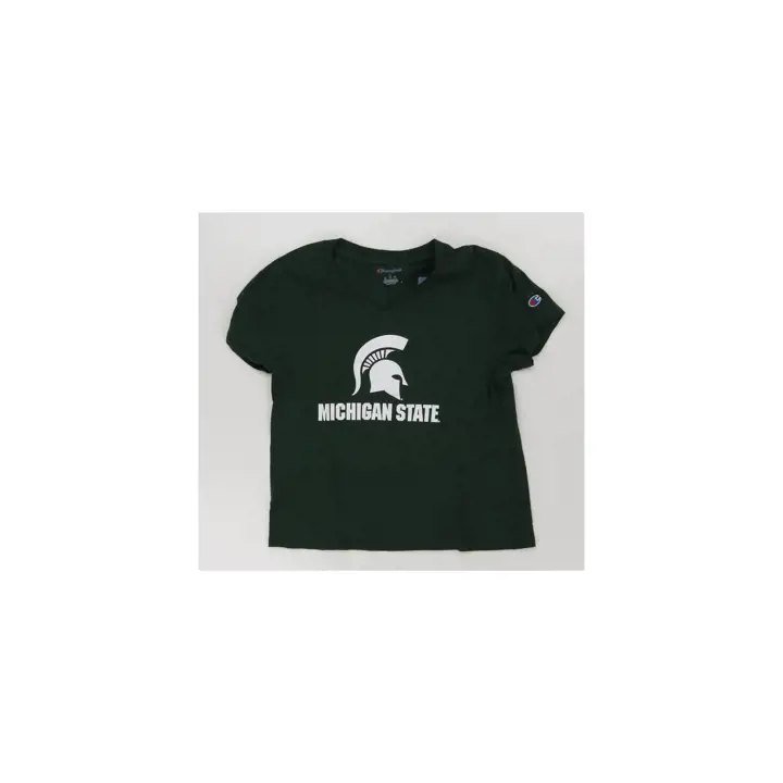 T-Shirt Michigan State Spartans NCAA Femme Col V Basique Vert