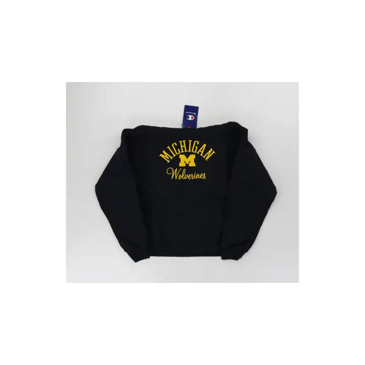 Sweat à capuche Powerblend NCAA Michigan Wolverines pour femme – BLEU MARINE