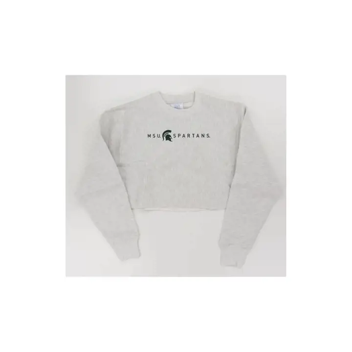 Haut court en molleton inversé « Reverse Weave » pour femme NCAA Michigan State Spartans