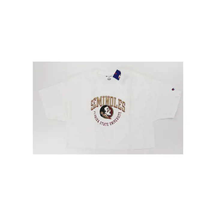 T-shirt court blanc pour femme NCAA Florida State Seminoles