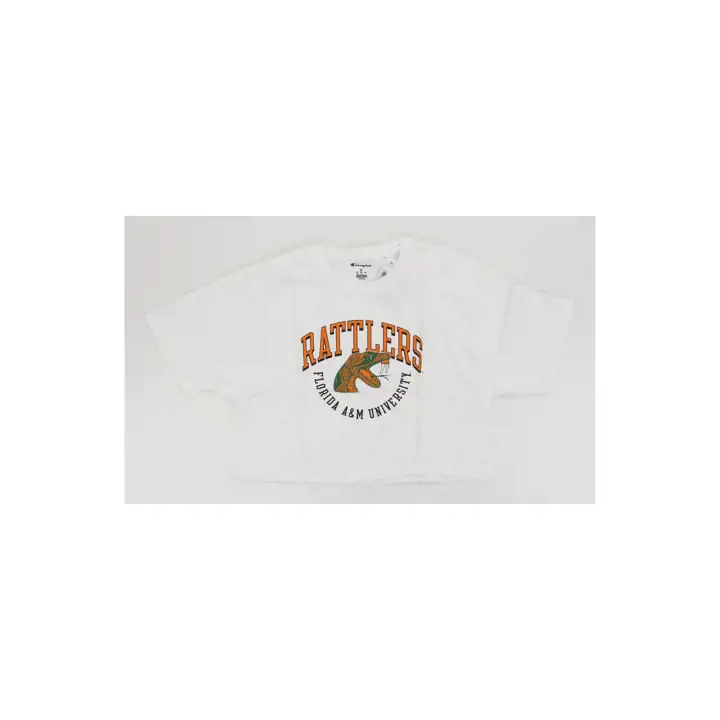 T-shirt court pour femme NCAA Florida A&M Rattlers BLANC