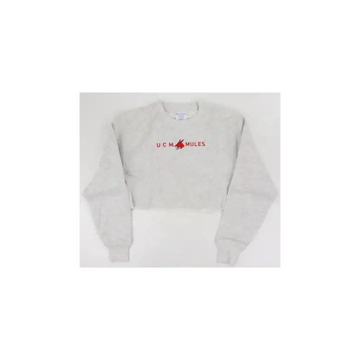 UCENTMO NCAA Femme Cropped Reverse Weave SILV