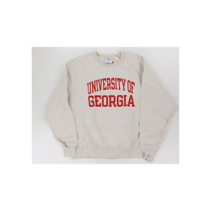 Georgia NCAA Reverse Weave Crew tan