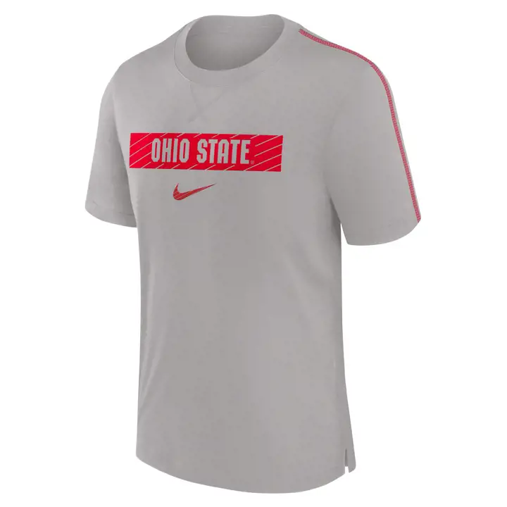 T-SHIRT OHIO STATE BUCKEYES NCAA DRI-FIT D'ÉQUIPE OFFICIEL 24 GRIS/R
