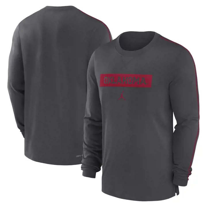 T-SHIRT MANCHES LONGUES SOONERS NCAA DRIFIT ÉDITION ÉQUIPE 24 Anthracite/CRIM