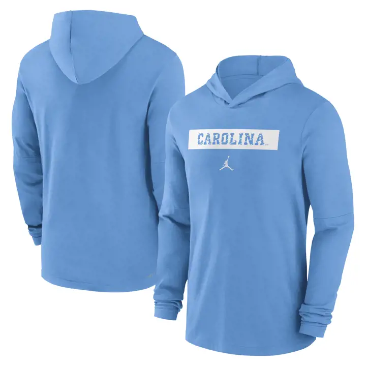 T-SHIRT À CAPUCHE MANCHES LONGUES TAR HEELS NCAA DRIFIT TEAM ISSUE 24 BLEU