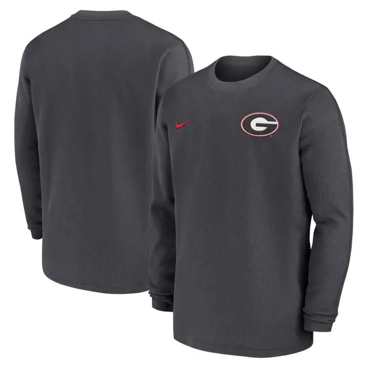 T-SHIRT MANCHES LONGUES GEORGIA BULLDOGS NCAA COACHES CREW 24 Anthracite/