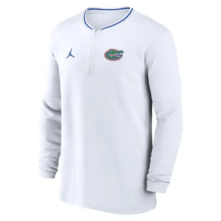 FLORIDA GATORS NCAA ENTRAÎNEURS HAUT MANCHES LONGUES 1/2 ZIP 24 BLA/RBL
