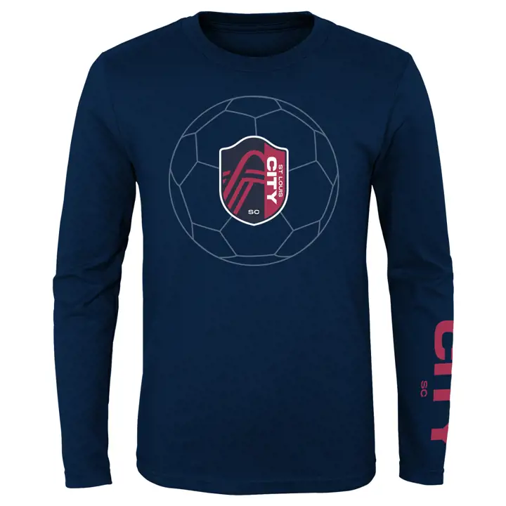 T-shirt manches longues Youth Circle MLS St. Louis City SC marine