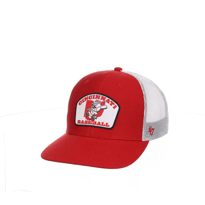 Écusson régional MLB des Reds Casquette de camionneur « '47 » rouge et blanche