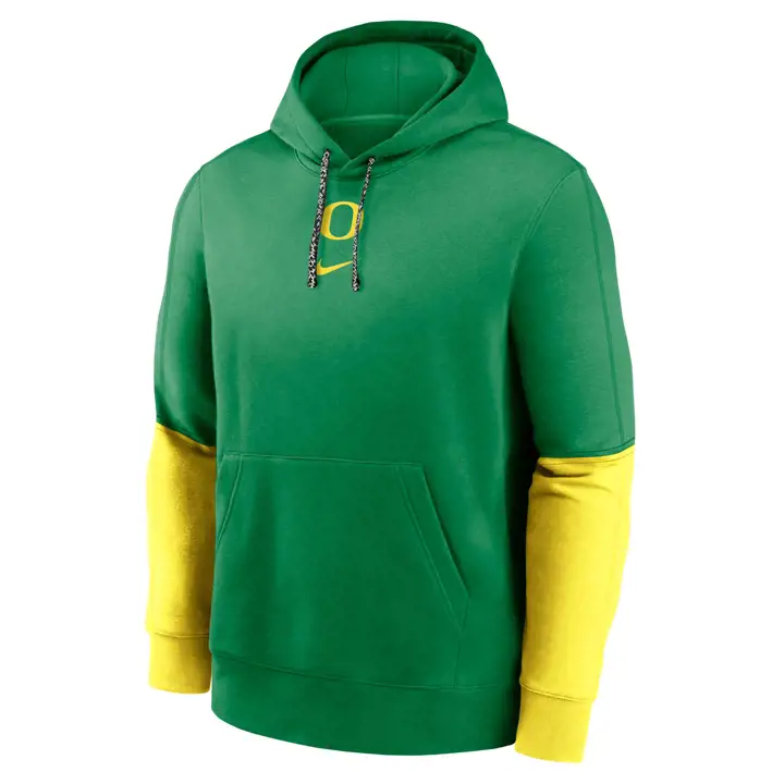 SWEAT À CAPUCHE EN POLAIRE OREGON DUCKS NCAA CLUB ÉDITION ÉQUIPE 24 VERT/JAUNE/B