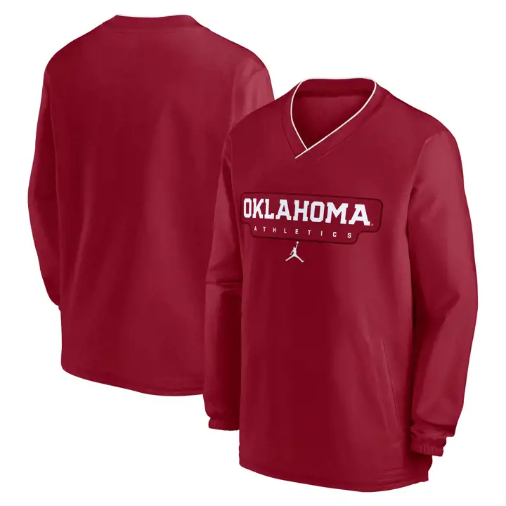 COUPE-VENT MANCHES LONGUES OKLAHOMA SOONERS NCAA SIDELINE24 ROUGE/ROUGE/BLANC