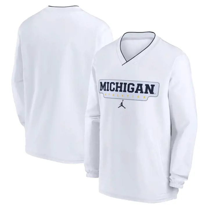 MICHIGAN WOLVERINES VESTE COUPE-VENT LATÉRALE MANCHES LONGUES NCAA24 BLA/BLA/NA