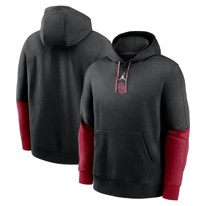 OKLAHOMA SOONERS NCAA SWEAT À CAPUCHE EN POLAIRE DE CLUB THÈME ÉQUIPE 24 NOI/C