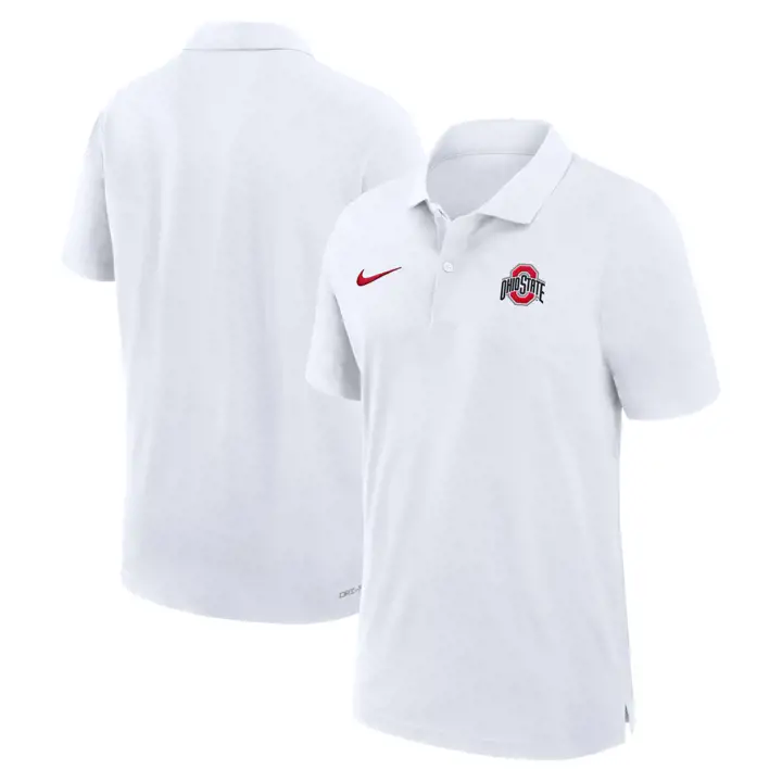 POLO OHIO STATE BUCKEYES NCAA DRI-FIT COACHES 24 BLANC