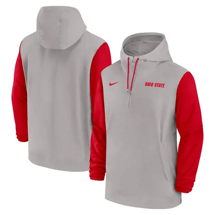 Veste légère d'avant-match NCAA OHIO STATE BUCKEYES 24 GRIS/R