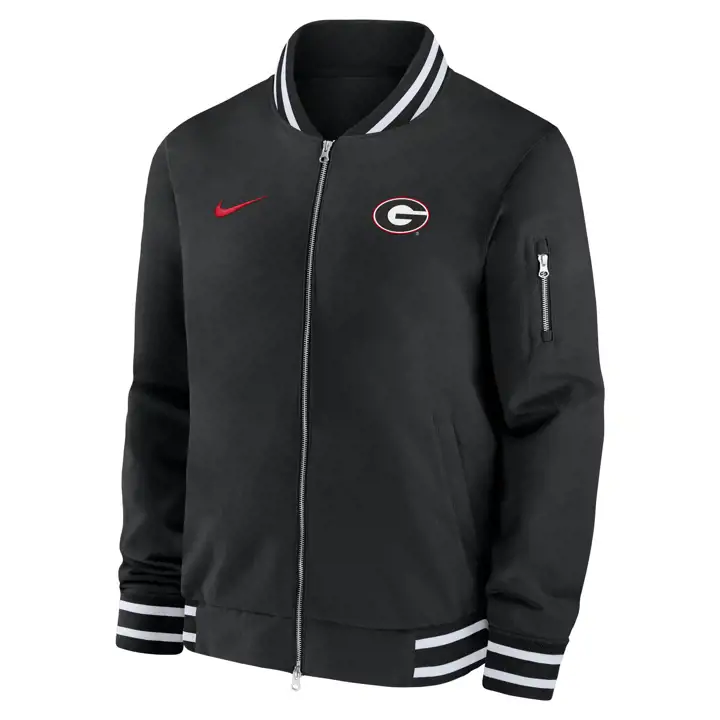 GEORGIA BULLDOGS NCAA BLOUSON AVIATEUR SIDELINE 24 NOI/NOI/BLC