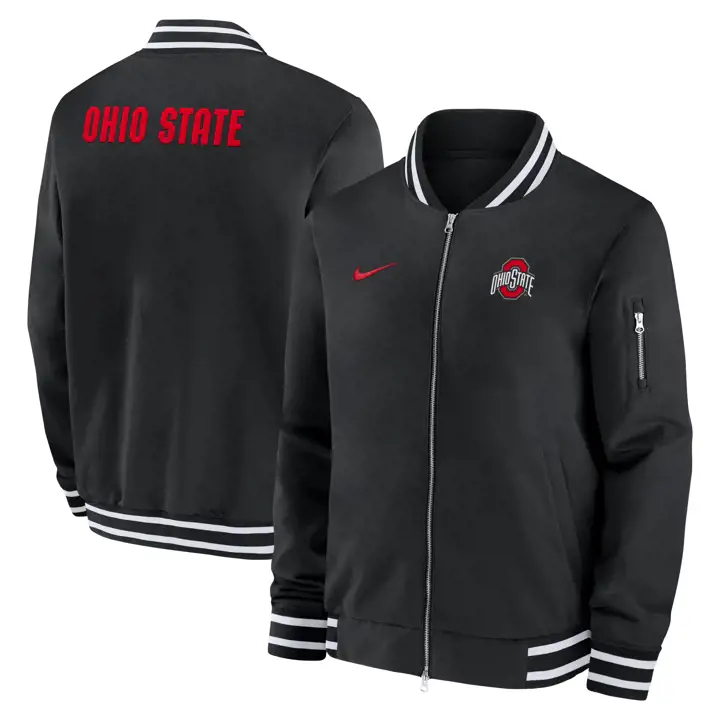 OHIO STATE BUCKEYES VESTE BOMBARDIER NCAA SIDELINE 24 NOI/NOI/B